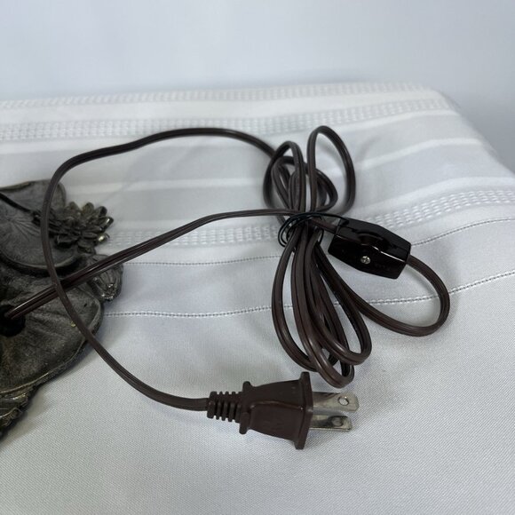 Vintage L&L WMC Brass Lily Lamp Gooseneck 3 Stem Pink Frosted Glass Art Nouveau - Picture 7 of 13